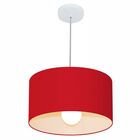 Lustre Pendente Cilíndrico Vivare Md-4031 Cúpula Em Tecido 40