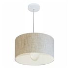 Lustre Pendente Cilíndrico Vivare Md-4031 Cúpula Em Tecido 40