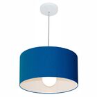 Lustre Pendente Cilíndrico Vivare Md-4031 Cúpula Em Tecido 40