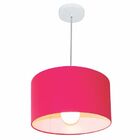 Lustre Pendente Cilíndrico Vivare Md-4031 Cúpula Em Tecido 40