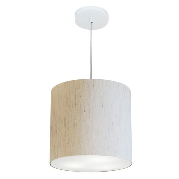 Lustre Pendente Cilíndrico Vivare Md-4036 Cúpula Em Tecido 30