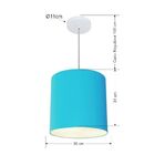 Lustre Pendente Cilíndrico Vivare Md-4036 Cúpula Em Tecido 30