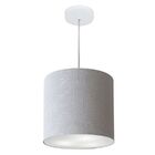 Lustre Pendente Cilíndrico Vivare Md-4036 Cúpula Em Tecido 30
