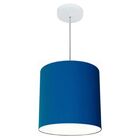 Lustre Pendente Cilíndrico Vivare Md-4036 Cúpula Em Tecido 30