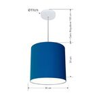 Lustre Pendente Cilíndrico Vivare Md-4036 Cúpula Em Tecido 30