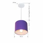 Lustre Pendente Cilíndrico Vivare Md-4046 Cúpula Em Tecido 18