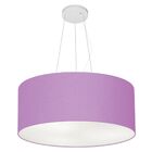 Lustre Pendente Cilíndrico Vivare Md-4047 Cúpula Em Tecido 50