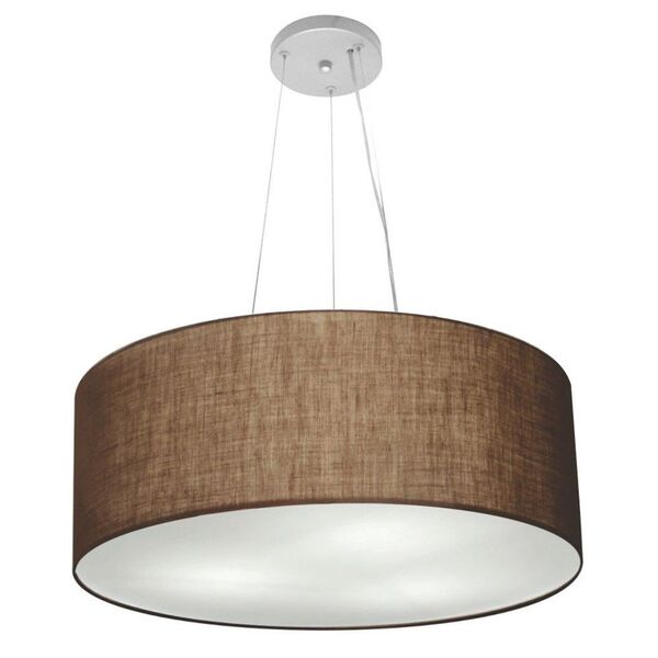 Lustre Pendente Cilíndrico Vivare Md-4047 Cúpula Em Tecido 50