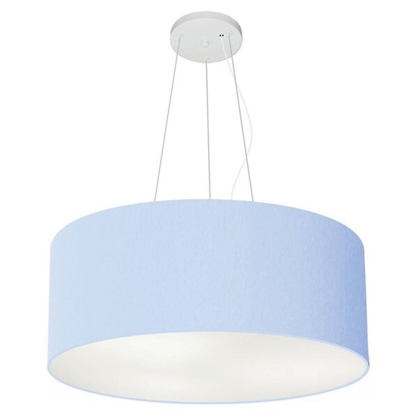 Lustre Pendente Cilíndrico Vivare Md-4047 Cúpula Em Tecido 50