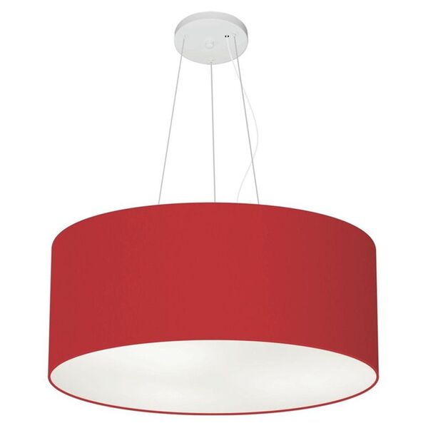 Lustre Pendente Cilíndrico Vivare Md-4047 Cúpula Em Tecido 50