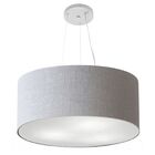 Lustre Pendente Cilíndrico Vivare Md-4047 Cúpula Em Tecido 50