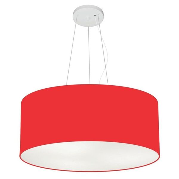 Lustre Pendente Cilíndrico Vivare Md-4047 Cúpula Em Tecido 50