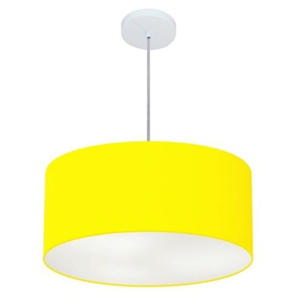 Lustre Pendente Cilíndrico Vivare Md-4049 Cúpula Em Tecido 50