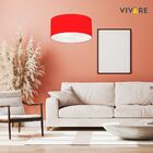 Lustre Pendente Cilíndrico Vivare Md-4049 Cúpula Em Tecido 50