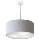Lustre Pendente Cilíndrico Vivare Md-4049 Cúpula Em Tecido 50