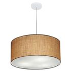 Lustre Pendente Cilíndrico Vivare Md-4049 Cúpula Em Tecido 50