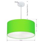 Lustre Pendente Cilíndrico Vivare Md-4049 Cúpula Em Tecido 50