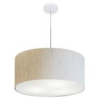 Lustre Pendente Cilíndrico Vivare Md-4049 Cúpula Em Tecido 50