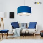Lustre Pendente Cilíndrico Vivare Md-4052 Cúpula Em Tecido 50