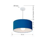 Lustre Pendente Cilíndrico Vivare Md-4052 Cúpula Em Tecido 50
