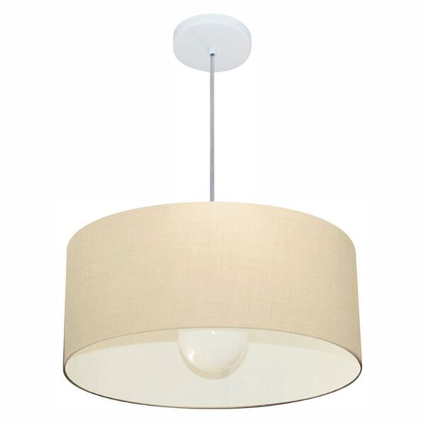 Lustre Pendente Cilíndrico Vivare Md-4052 Cúpula Em Tecido 50
