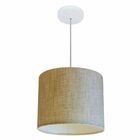 Lustre Pendente Cilíndrico Vivare Md-4054 Cúpula Em Tecido 30