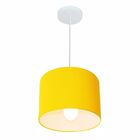 Lustre Pendente Cilíndrico Vivare Md-4054 Cúpula Em Tecido 30