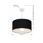 Lustre Pendente Cilíndrico Vivare Md-4069 Cúpula Em Tecido 50