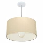 Lustre Pendente Cilíndrico Vivare Md-4069 Cúpula Em Tecido 50