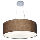 Lustre Pendente Cilíndrico Vivare Md-4070 Cúpula Em Tecido 80