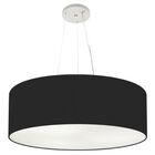 Lustre Pendente Cilíndrico Vivare Md-4070 Cúpula Em Tecido 80