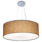 Lustre Pendente Cilíndrico Vivare Md-4070 Cúpula Em Tecido 80