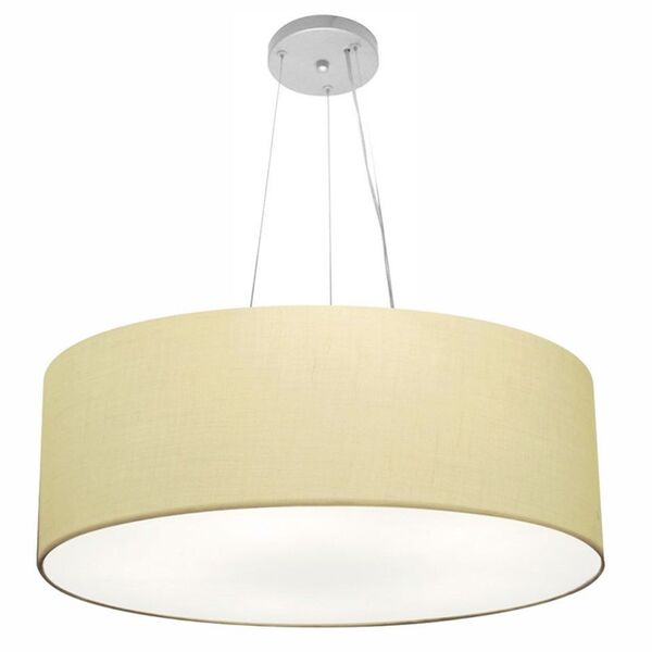 Lustre Pendente Cilíndrico Vivare Md-4070 Cúpula Em Tecido 80