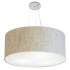 Lustre Pendente Cilíndrico Vivare Md-4074 Cúpula Em Tecido 60
