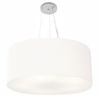 Lustre Pendente Cilíndrico Vivare Md-4074 Cúpula Em Tecido 60