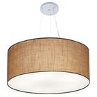 Lustre Pendente Cilíndrico Vivare Md-4074 Cúpula Em Tecido 60