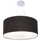 Lustre Pendente Cilíndrico Vivare Md-4074 Cúpula Em Tecido 60