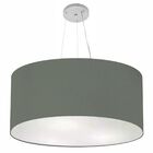Lustre Pendente Cilíndrico Vivare Md-4074 Cúpula Em Tecido 60