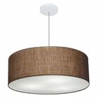 Lustre Pendente Cilíndrico Vivare Md-4079 Cúpula Em Tecido 60