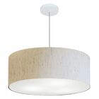 Lustre Pendente Cilíndrico Vivare Md-4079 Cúpula Em Tecido 60
