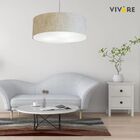 Lustre Pendente Cilíndrico Vivare Md-4079 Cúpula Em Tecido 60