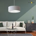 Lustre Pendente Cilíndrico Vivare Md-4079 Cúpula Em Tecido 60