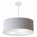 Lustre Pendente Cilíndrico Vivare Md-4079 Cúpula Em Tecido 60