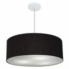 Lustre Pendente Cilíndrico Vivare Md-4079 Cúpula Em Tecido 60