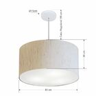 Lustre Pendente Cilíndrico Vivare Md-4080 Cúpula Em Tecido 60