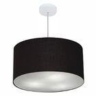 Lustre Pendente Cilíndrico Vivare Md-4080 Cúpula Em Tecido 60