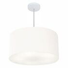 Lustre Pendente Cilíndrico Vivare Md-4080 Cúpula Em Tecido 60