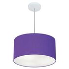 Lustre Pendente Cilíndrico Vivare Md-4099 Cúpula Em Tecido 40