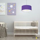 Lustre Pendente Cilíndrico Vivare Md-4099 Cúpula Em Tecido 40