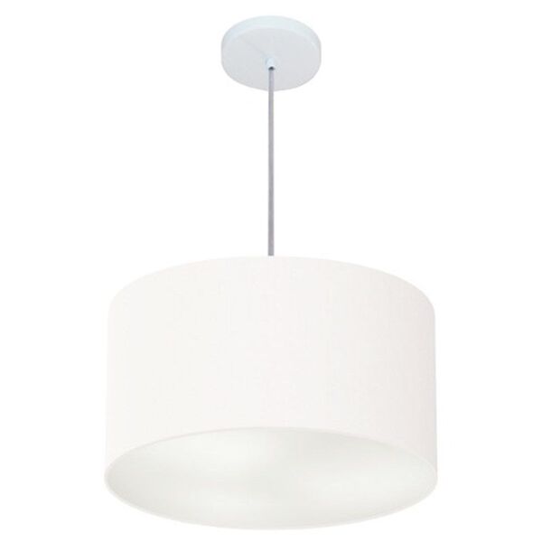 Lustre Pendente Cilíndrico Vivare Md-4099 Cúpula Em Tecido 40